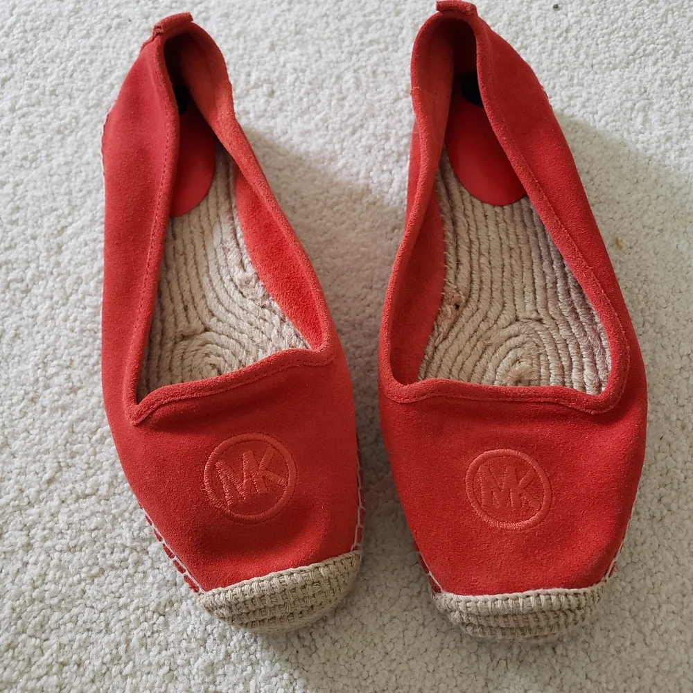 Michael Kors Orange Suede Logo Espadrilles sz8.5